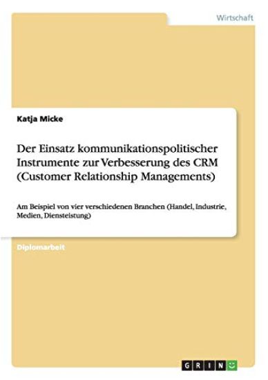 Der Einsatz kommunikationspolitischer Instrumente zur Verbesserung des CRM (Customer Relationship Managements)