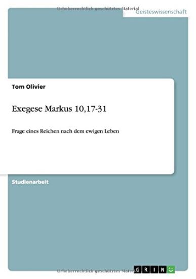 Exegese Markus 10,17-31