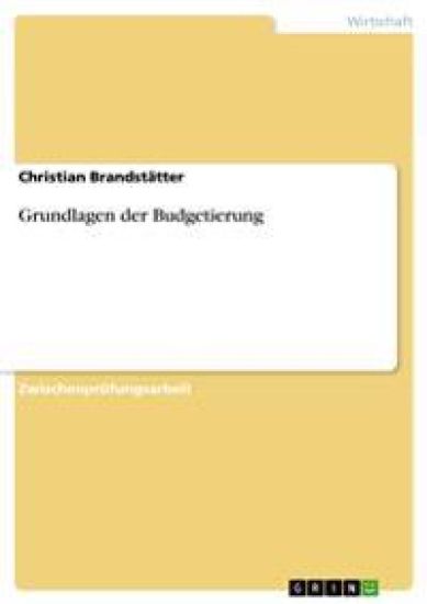 Grundlagen der Budgetierung