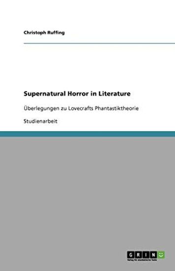 Supernatural Horror in Literature
