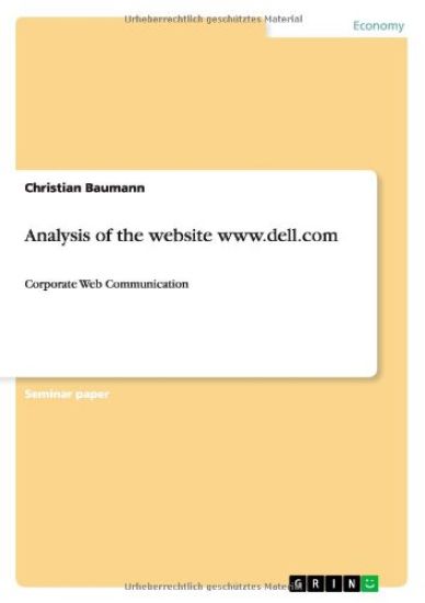 Analysis of the website www.dell.com