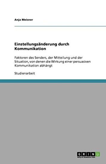 Einstellungsanderung durch Kommunikation