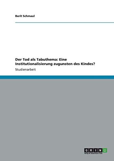 Der Tod als Tabuthema