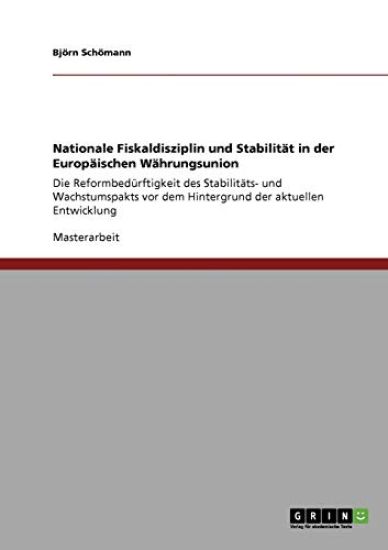 Nationale Fiskaldisziplin und Stabilität in der Europäischen Währungsunion