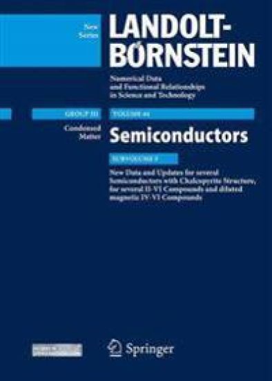 New Data and Updates for several Semiconductors with Chalcopyrite Structure, for several II-VI Compounds and diluted magnetic IV-VI Compounds
