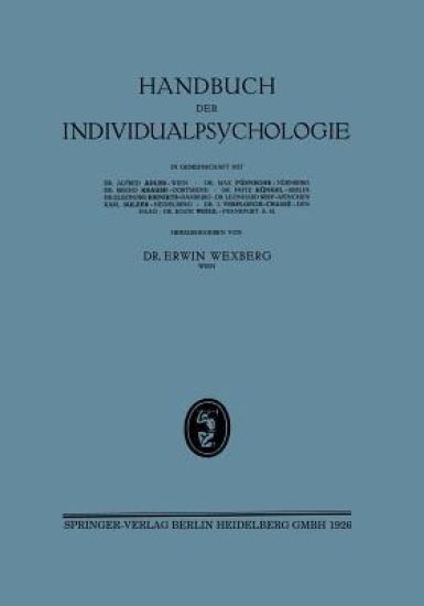Handbuch der Individualpsychologie