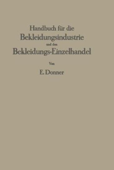 Handbuch für die Bekleidungsindustrie und den Bekleidungs-Einzelhandel