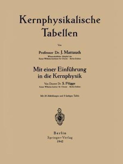 Kernphysikalische Tabellen
