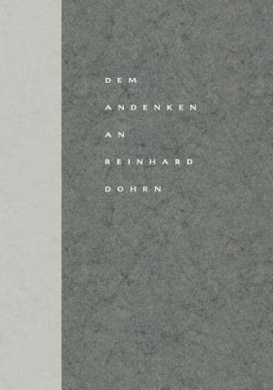 Dem Andenken an Reinhard Dohrn