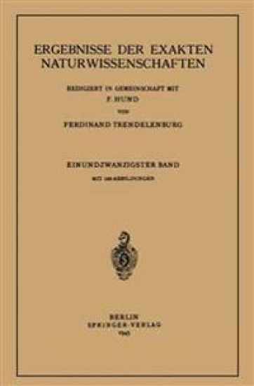 Ergebnisse der Exakten Naturwissenschaften