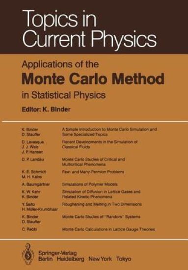 Applications of the Monte Carlo Method in Statistical Physics