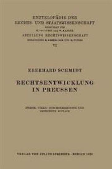 Rechtsentwicklung in Preussen