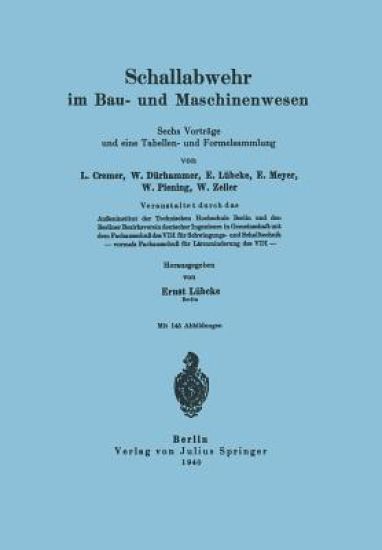 Schallabwehr im Bau- und Maschinenwesen