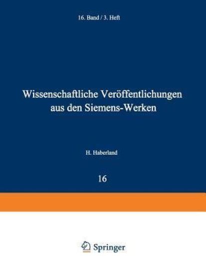 Wissenschaftliche Veröffentlichungen aus den Siemens-Werken