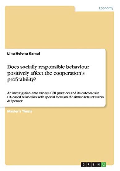 Does socially responsible behaviour positively affect the cooperation's profitability?
