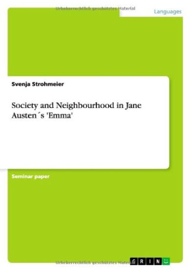 Society and Neighbourhood in Jane Austen´s 'Emma'