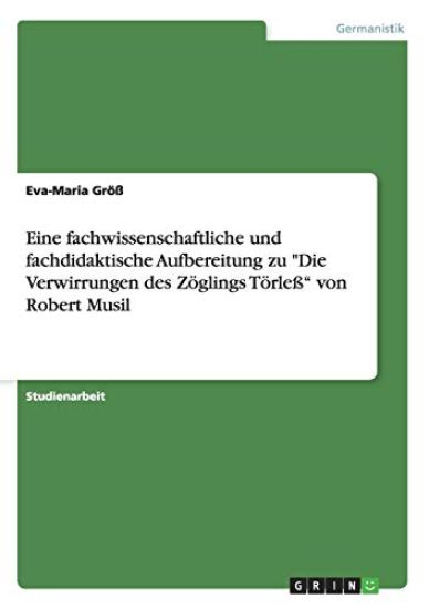 Eine fachwissenschaftliche und fachdidaktische Aufbereitung zu "Die Verwirrungen des Zöglings Törleß" von Robert Musil