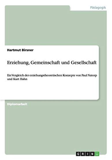 Erziehung, Gemeinschaft und Gesellschaft