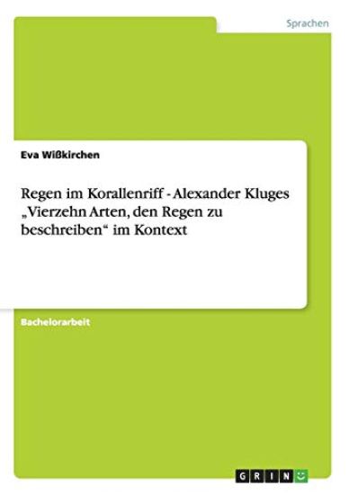 Regen im Korallenriff - Alexander Kluges "Vierzehn Arten, den Regen zu beschreiben" im Kontext