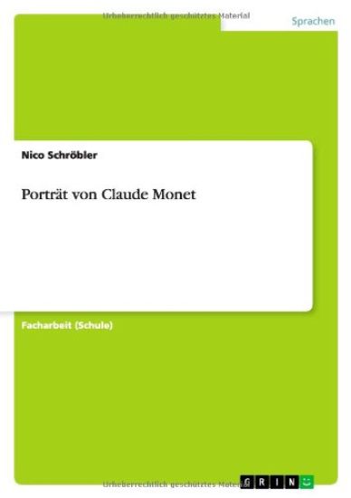 Portrat von Claude Monet