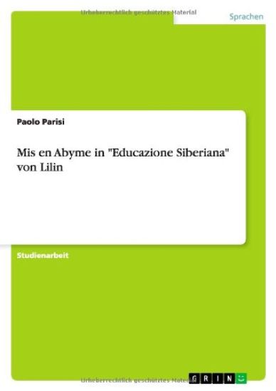 Mis en Abyme in "Educazione Siberiana" von Lilin