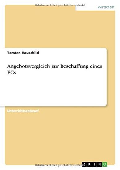 Angebotsvergleich zur Beschaffung eines PCs