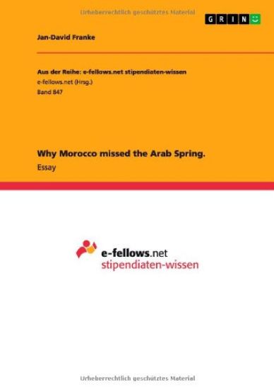 Why Morocco Missed the Arab Spring.