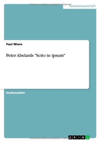 Peter Abelards Scito te ipsum