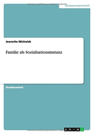 Familie als Sozialisationsinstanz