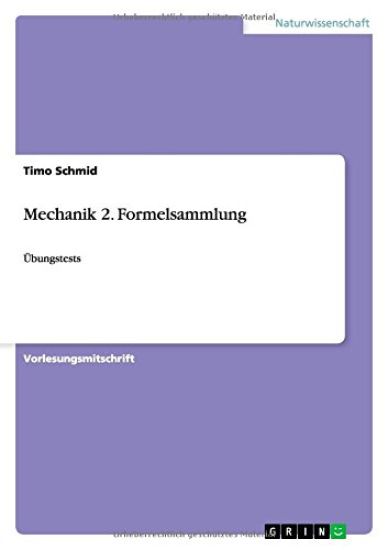 Mechanik 2. Formelsammlung