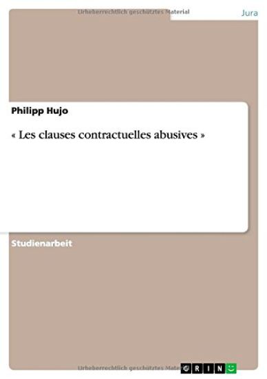 Les Clauses Contractuelles Abusives