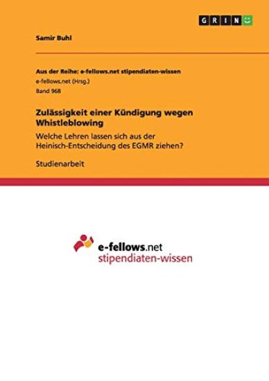 Zulässigkeit einer Kündigung wegen Whistleblowing