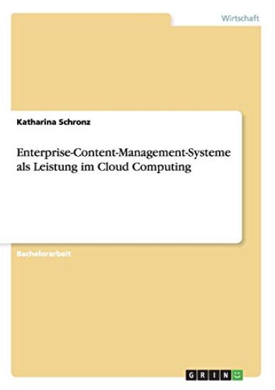 Enterprise-Content-Management-Systeme als Leistung im Cloud Computing