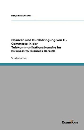 Chancen und Durchdringung von E - Commerce in der Telekommunikationsbranche im Business to Business Bereich