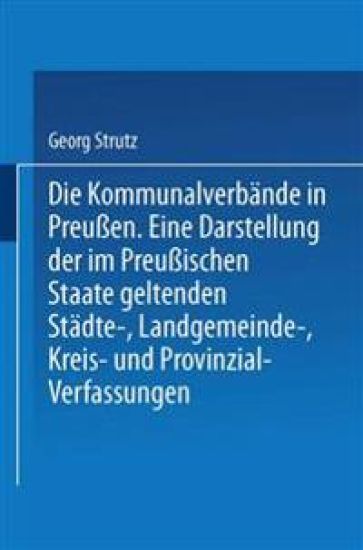 Die Kommunalverbände in Preußen
