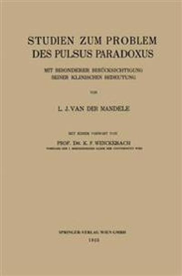 Studien zum Problem des Pulsus Paradoxus