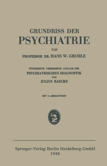 Grundriss der Psychiatrie