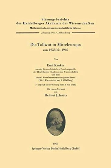 Die Tollwut in Mitteleuropa Von 1953 Bis 1966