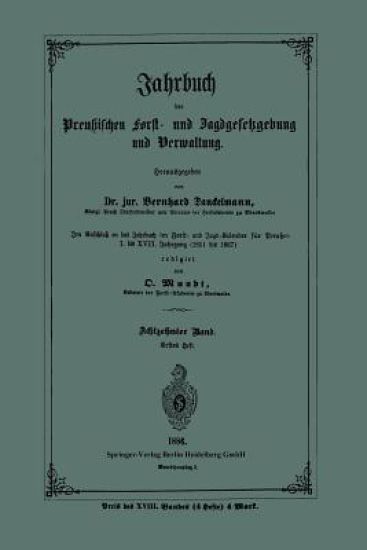 Jahrbuch der Preußischen Forst- und Jagdgesetzgebung und Verwaltung