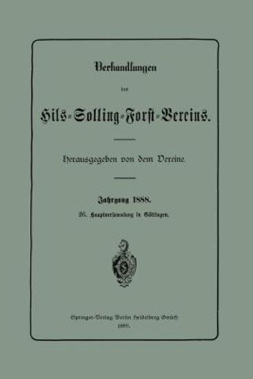 Verhandlungen des Hils-Solling-Forst-Vereins