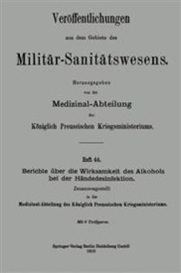 Berichte über die Wirksamkeit des Alkohols bei der Händedesinfektion