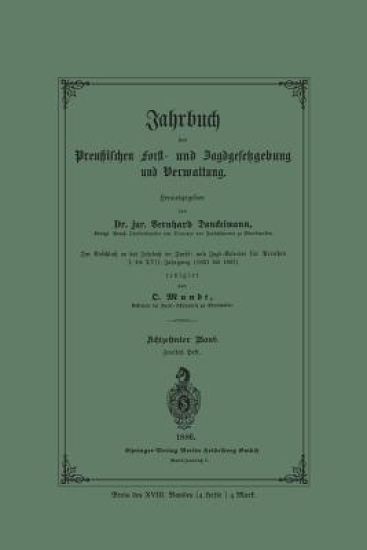 Jahrbuch der Preußischen Forst- und Jagdgesetzgebung und Verwaltung