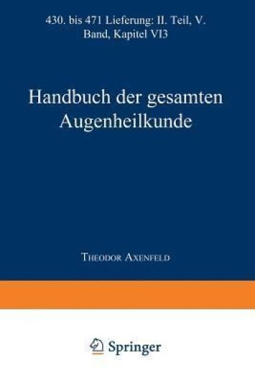 Handbuch der Gesamten Augenheilkunde