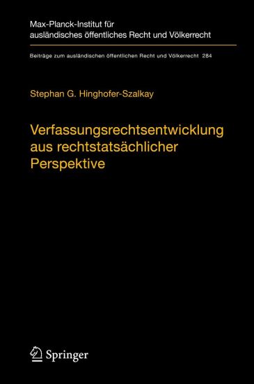Verfassungsrechtsentwicklung aus rechtstatsächlicher Perspektive