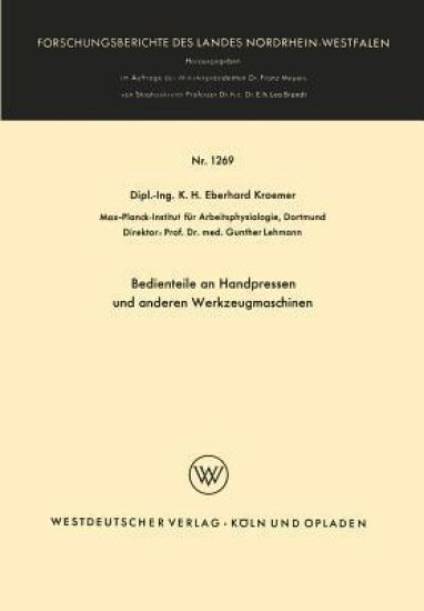 Bedienteile an Handpressen und anderen Werkzeugmaschinen