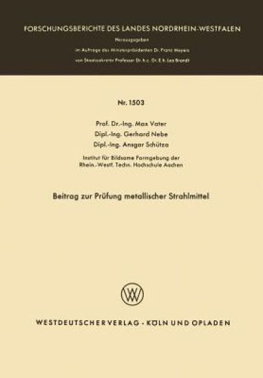 Beitrag zur Prüfung metallischer Strahlmittel