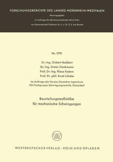 Beurteilungsmaßstäbe für mechanische Schwingungen