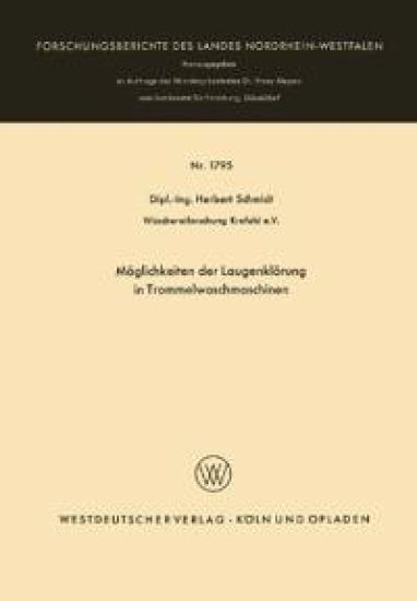 Möglichkeiten der Laugenklärung in Trommelwaschmaschinen