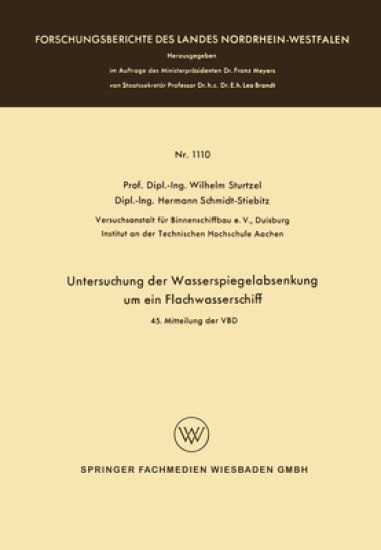 Untersuchung der Wasserspiegelabsenkung um ein Flachwasserschiff