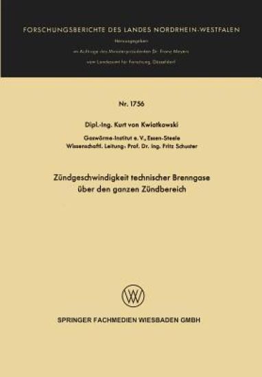 Zündgeschwindigkeit technischer Brenngase über den ganzen Zündbereich